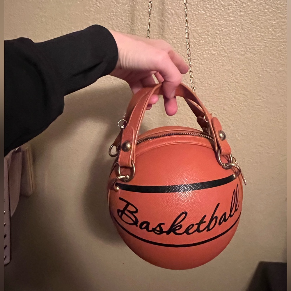 Basketball purse with gold chain